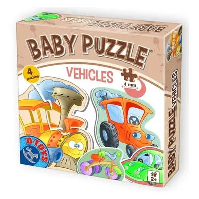 Puzzle D-Toys Baby puzzle Dopravní prostředky 4v1 (2-4 dílky)