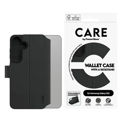 PanzerGlass CARE pouzdro Samsung Galaxy S25 Wallet Kickstand CRRFEWLG38388