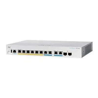 Cisco switch CBS350-8MGP-2X-EU (6xGbE,2x2,5GbE,2xMultigigabit/SFP+ combo,8xPoE+,124W,fanless) - 