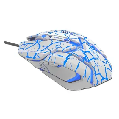 E-blue Myš Auroza Gaming, 4000DPI, optická, 6tl., drátová USB, bílá, herní