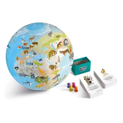 Glóbus Caly Animal Stick N Quiz Animals of the World 30 cm