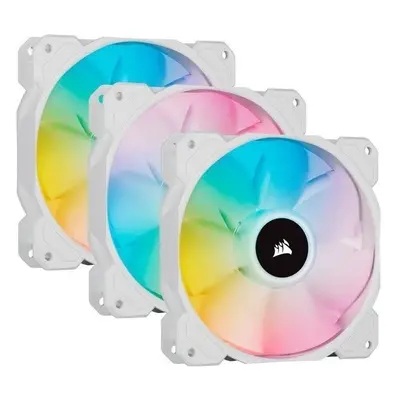 Ventilátor do PC Corsair iCUE SP120 RGB ELITE Triple Pack White + Lightning Node Core