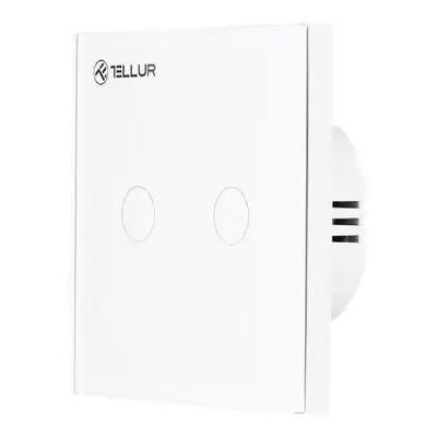 Vypínač Tellur WiFi Smart Spínač, 2 porty, 1800 W, 10 A., bílý