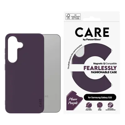 PanzerGlass CARE kryt Samsung Galaxy S25 Fearlessly fialový (Plum Purple) QI CRRFCTQG38388