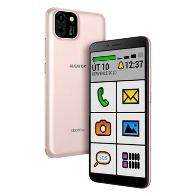 Mobilní telefon Aligator S5550 SENIOR růžovo-zlatá