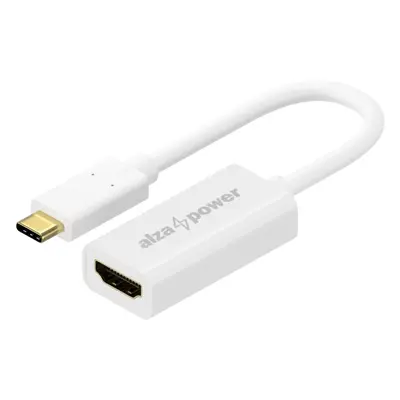 Redukce AlzaPower USB-C (M) na HDMI 2.0 4K 60Hz (F) 0.1m bílá