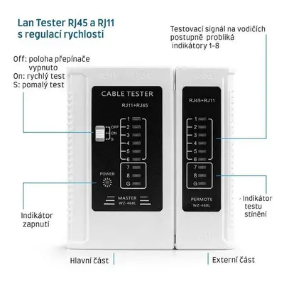 Tester kabelů W-Star WS468WH