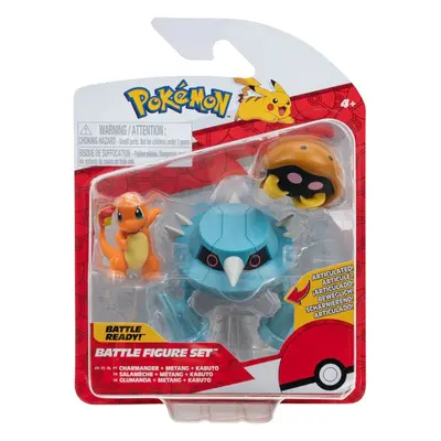 Figurky Pokémon 3ks - Kabuto, Charmander, Metang