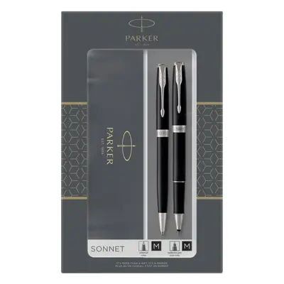 Sada psacích potřeb PARKER Sonnet Matte Black CT Duo Set