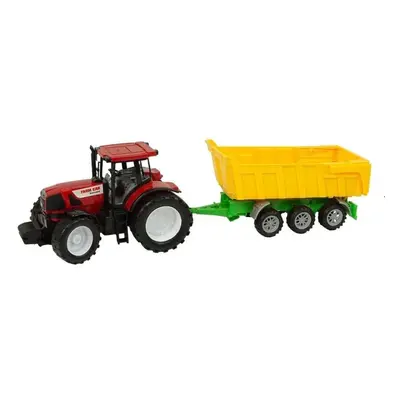 Kruzzel 24711 Traktor s přívěsem 50 cm, červený