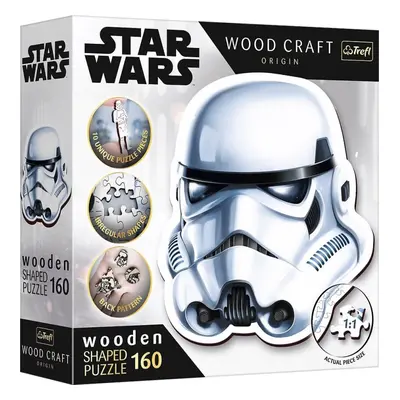 Dřevěné puzzle Trefl Wood Craft Origin puzzle Star Wars: Helma stormtroopera 160 dílků