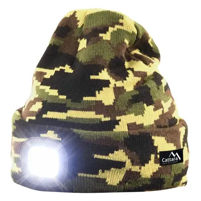 Čelovka Cattara Čepice ARMY s LED svítilnou USB nabíjení