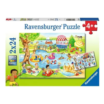 RAVENSBURGER Puzzle Zábava u rybníka 2x24 dílků