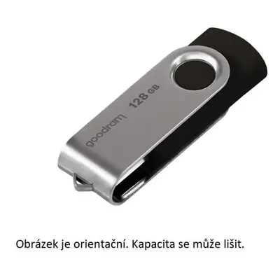 Goodram USB flash disk, USB 2.0, 64GB, UTS2, černý, UTS2-0640K0R11, USB A, s otočnou krytkou