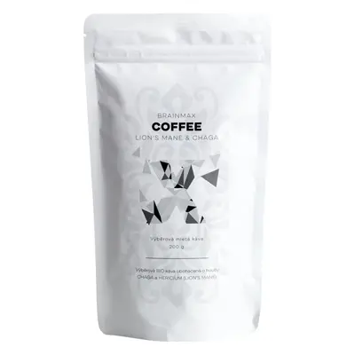 Káva BrainMax Coffee Lion's Mane & Chaga káva s vitálními houbami Bio, 200 g