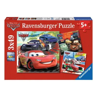 RAVENSBURGER Puzzle Auta: Zábavné závodění 3x49 dílků