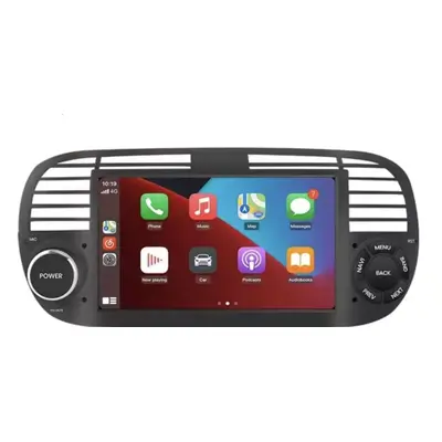 Ossuret 2din Autorádio pro Fiat 500 FIAT 500 Abarth 2007-2015 Android Auto, CarPlay, GPS Fiat 50