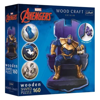 Dřevěné puzzle Trefl Wood Craft Origin puzzle Thanos na trůnu 160 dílků