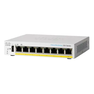 Cisco switch CBS250-8PP-D (8xGbE,8xPoE+,45W,fanless) - REFRESH