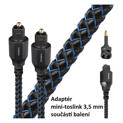 Audioquest Vodka Optilink 0,75 m - optický kabel Toslink (+ 3,5 mm mini adaptér)