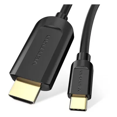 Video kabel Vention Type-C (USB-C) to HDMI Cable 2m Black