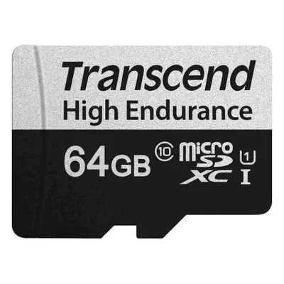 Paměťová karta Transcend microSDXC 64GB 350V + SD adaptér