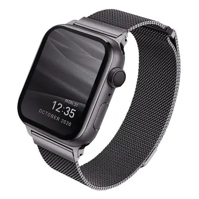 Řemínek Uniq Dante pro Apple Watch 42/44/45/Ultra 49mm grafitový