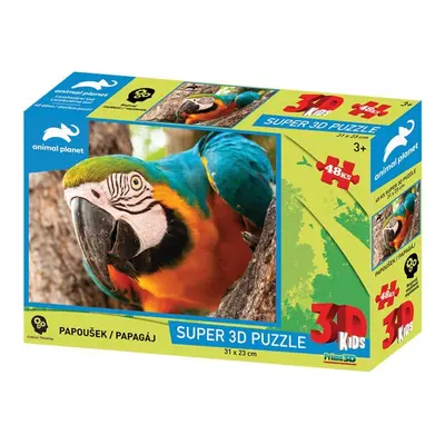 PRIME 3D Puzzle Papoušek 3D 48 dílků