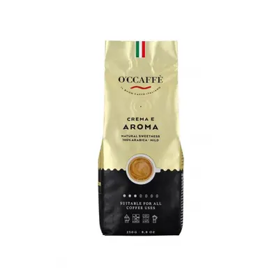 Káva O'Ccaffé Crema e Aroma 100% AR, zrnková, 250g