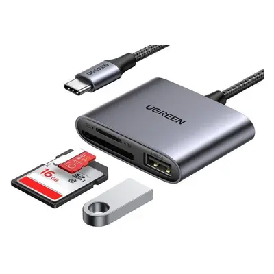 Replikátor portů UGREEN 3-in-1 USB-C to USB 2.0 / SD+TF Converter