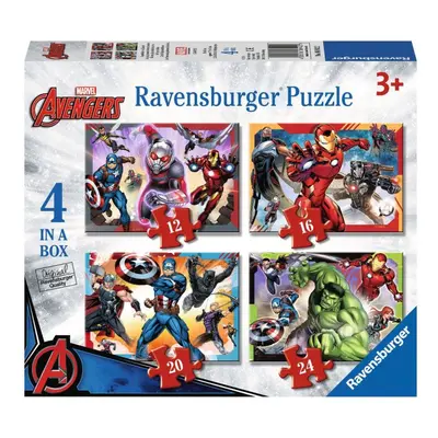 RAVENSBURGER Puzzle Avengers: Nejmocnější hrdinové země 4v1 (12,16,20,24 dílků)