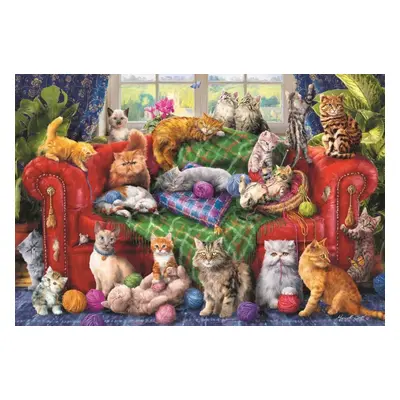 Puzzle Trefl Puzzle Kočky na pohovce 1500 dílků