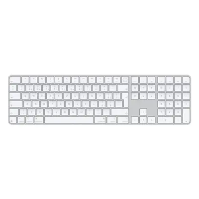 Bezdrátová klávesnice Apple Magic Keyboard 2024 s Touch ID, bílé klávesy - CZ MXK73CZ/A