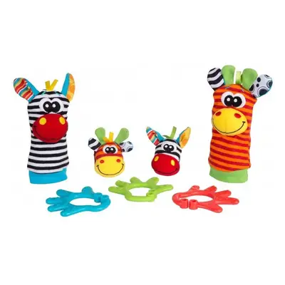 Playgro Dárkový set Chrastící ponožky a náramky Jungle Friends