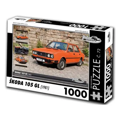 RETRO-AUTA Puzzle č. 72 Škoda 105 GL (1981) 1000 dílků