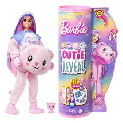 Panenka Barbie Cutie Reveal Barbie pastelová edice - Medvěd