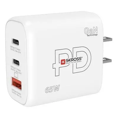 Cestovní adaptér SKROSS USB A+C Power charger 65W GaN US, Power Delivery, typ A