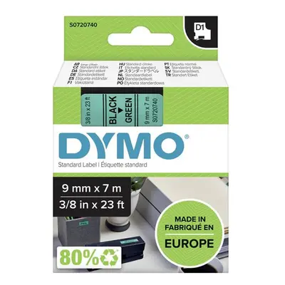 Dymo originální páska do tiskárny štítků, Dymo, 40919, S0720740, černý tisk/zelený podklad, 7m, 