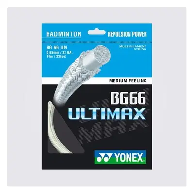 Badmintonový výplet Yonex BG 66, Ultimax, 0,65mm, 10m, METALLIC WHITE