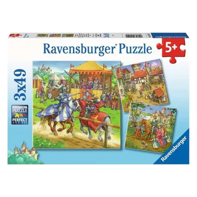 RAVENSBURGER Puzzle Rytířský turnaj 3x49 dílků