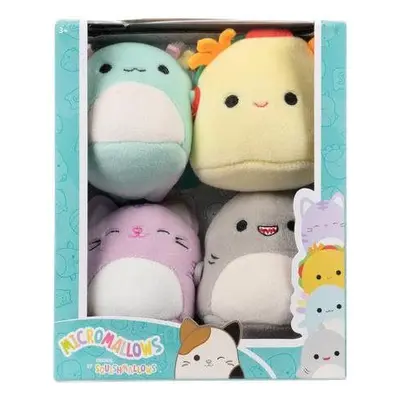 Squishmallows Micromallows 4Pack Axolotl, Kočka, Taco, Žralok