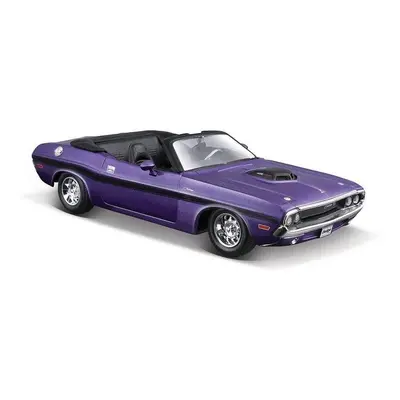 Kovový model Maisto 1970 Dodge Challenger R/T Convertible, metal fialová