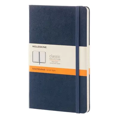 Zápisník MOLESKINE L, tvrdé desky, linkovaný, modrý