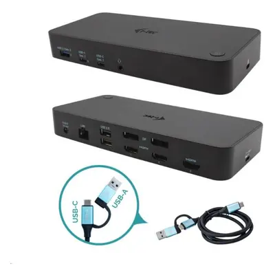 Dokovací stanice i-tec USB 3.0 / USB-C / Thunderbolt, 3x 4K Docking Station, Power Delivery 70W