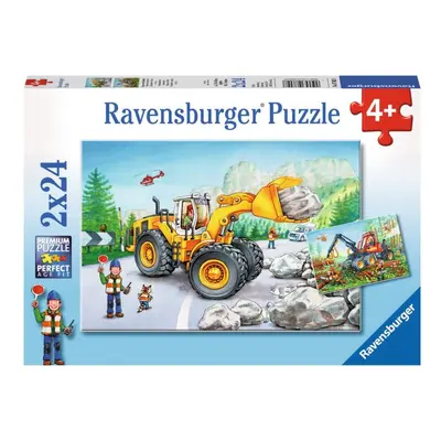 RAVENSBURGER Puzzle Těžká technika v akci 2x24 dílků