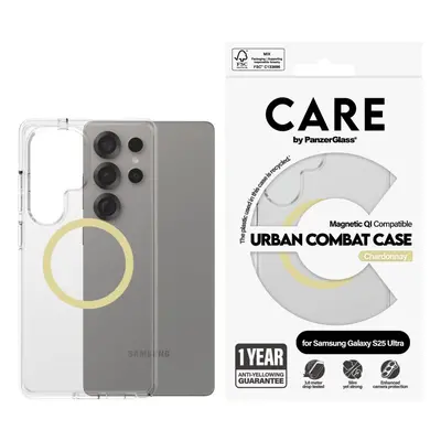 PanzerGlass CARE kryt Samsung Galaxy S25 Ultra Urban Combat čirý/žlutozelený QI (Chardonnay) CRR