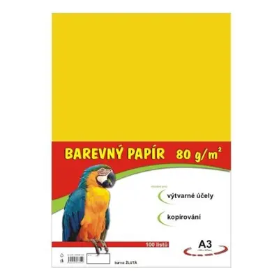 Barevný papír Stepa Barevný papír A3 / 100 / 80 g - žlutý