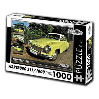 RETRO-AUTA Puzzle č. 28 Wartburg 311,1000 (1963) 1000 dílků