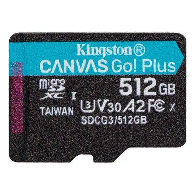 Kingston Canvas Go Plus A2/micro SDXC/512GB/170MBps/UHS-I U3 / Class 10