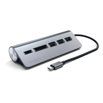 Replikátor portů Satechi Aluminium Type-C USB Hub (3x USB 3.0,MicroSD) - Space Gray